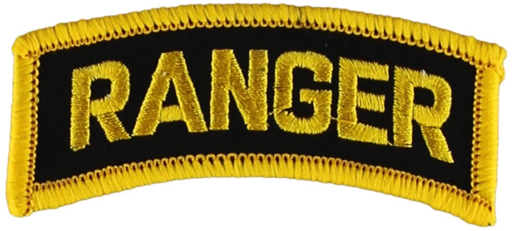 EagleEmblems PM0102 PM0102 Patch-Army,TAB,Ranger (GLD/BLK) (3'')