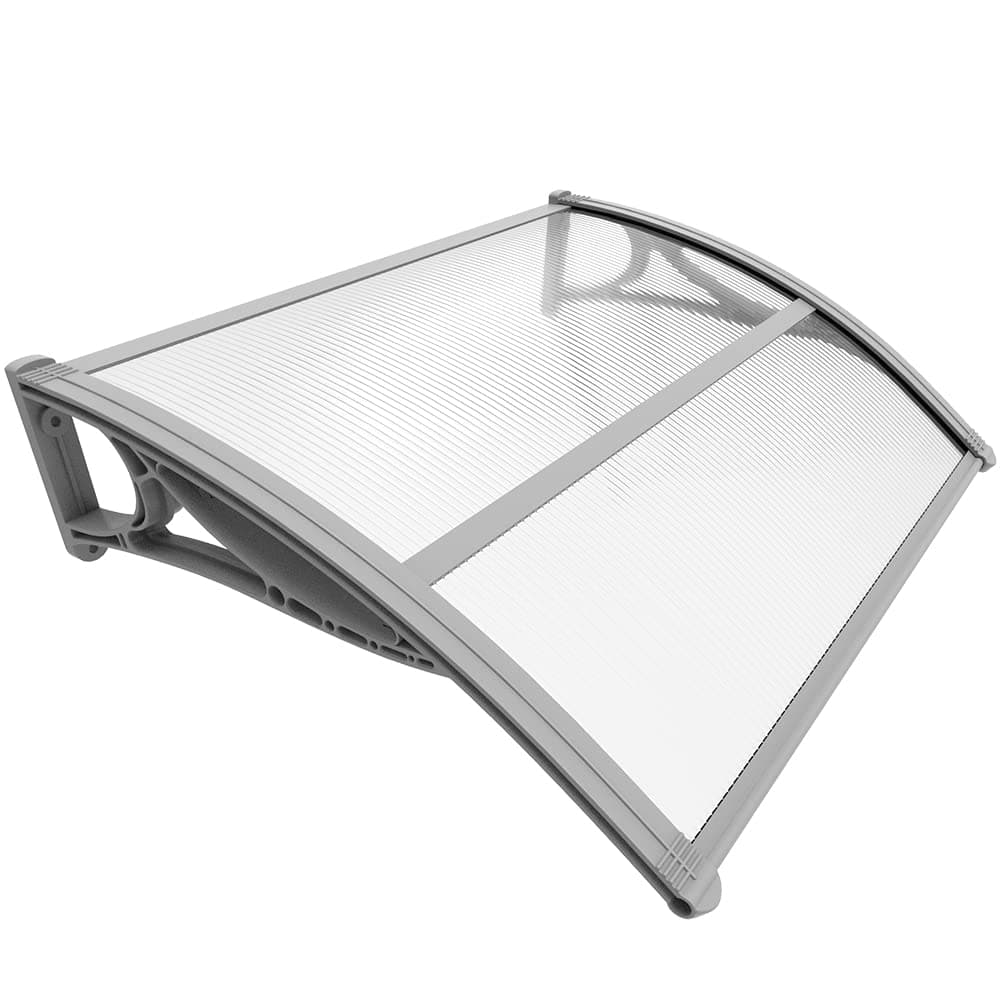 VOUNOT® Front Door Canopy Outdoor Awning, Rain Shelter for Back Door, Porch, Patio, Window, 100 x 80 cm