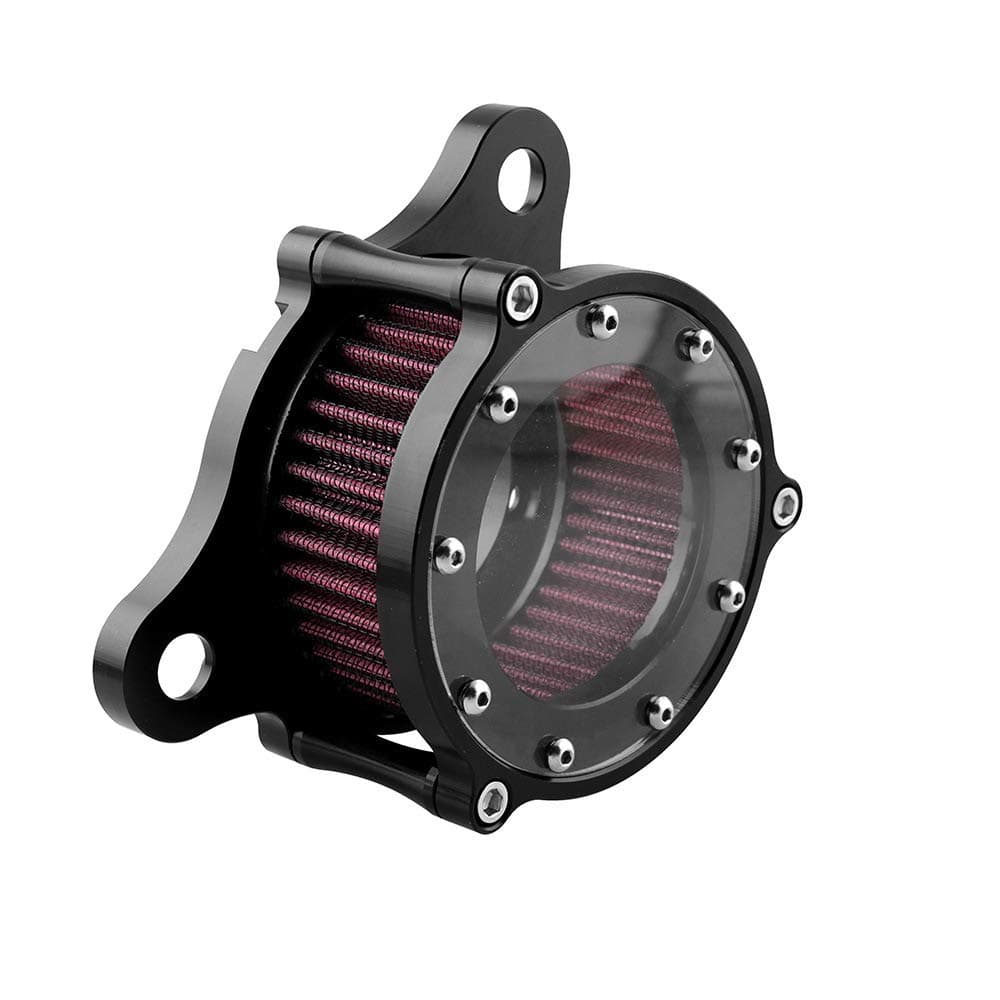 Y&J Air Cleaner Intake Filter System Kit For Harley Davidson Sportster XL883 XL883N XL883R XL883P XL1200 XL1200L XL1200X Iron 883 Forty Eight XL1200X 2004-2016 Billet Aluminum CNC Machined Washable