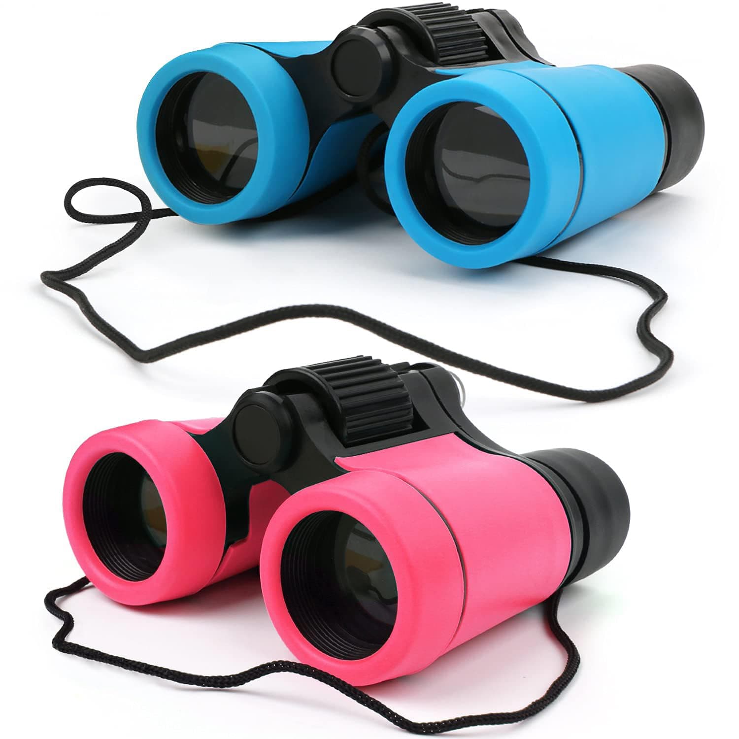 Kids Binoculars Shock Proof Toy Binoculars Set for Age 3-12 Years Old Boys Girls Bird Watching Educational Learning Hunting Hiking Birthday Presents