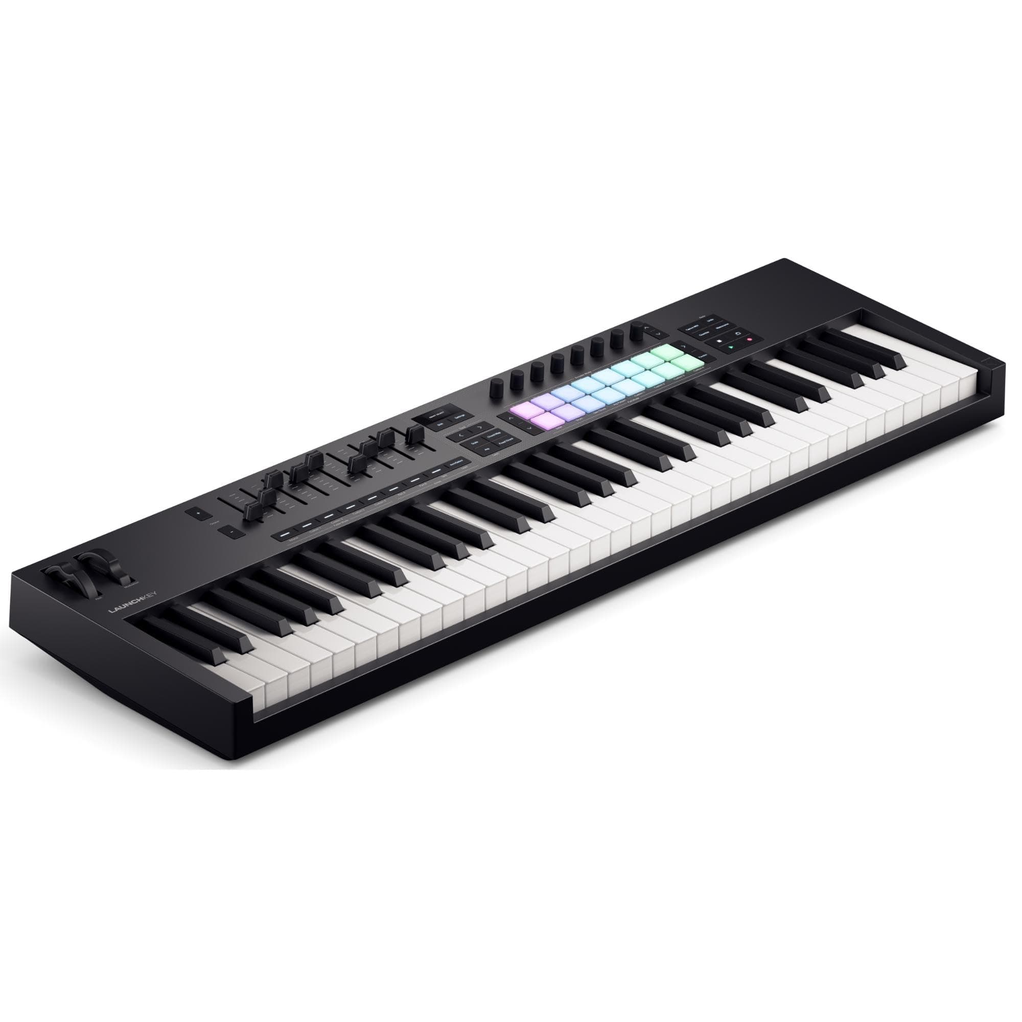 Launchkey 61 [MK4] – 61 key Semi-Weighted, USB, MIDI Keyboard Controller with DAW Integration. Chord & Scale Modes, 8 Drum Pads, & Arpeggiator — Includes Software Bundle for Music Production
