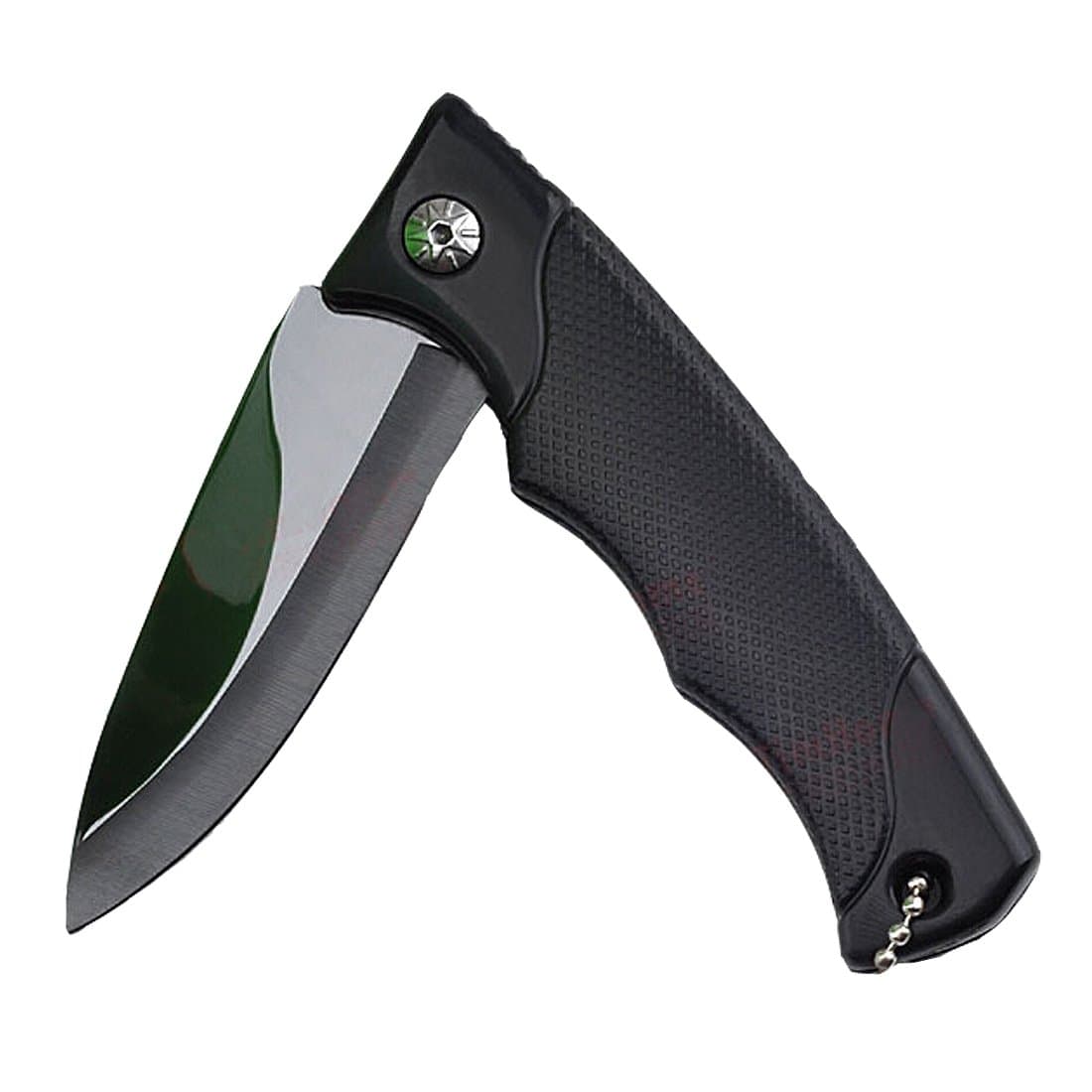 Miraclekoo Ceramic Pocket Folding Knife with 3.2" Mirror Satin Ceramic Black Blade