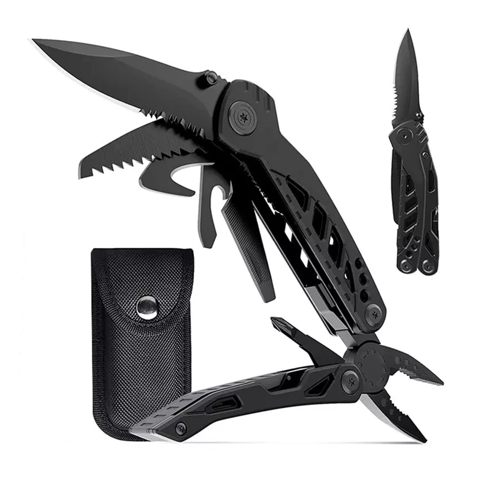 Multi-Functional Hand Tool Kit, Folding Pocket Camping equipment, Perfect 13 in1 Tool for Men & Women for Outdoor, Survival and Emergency Outdoor Tool.