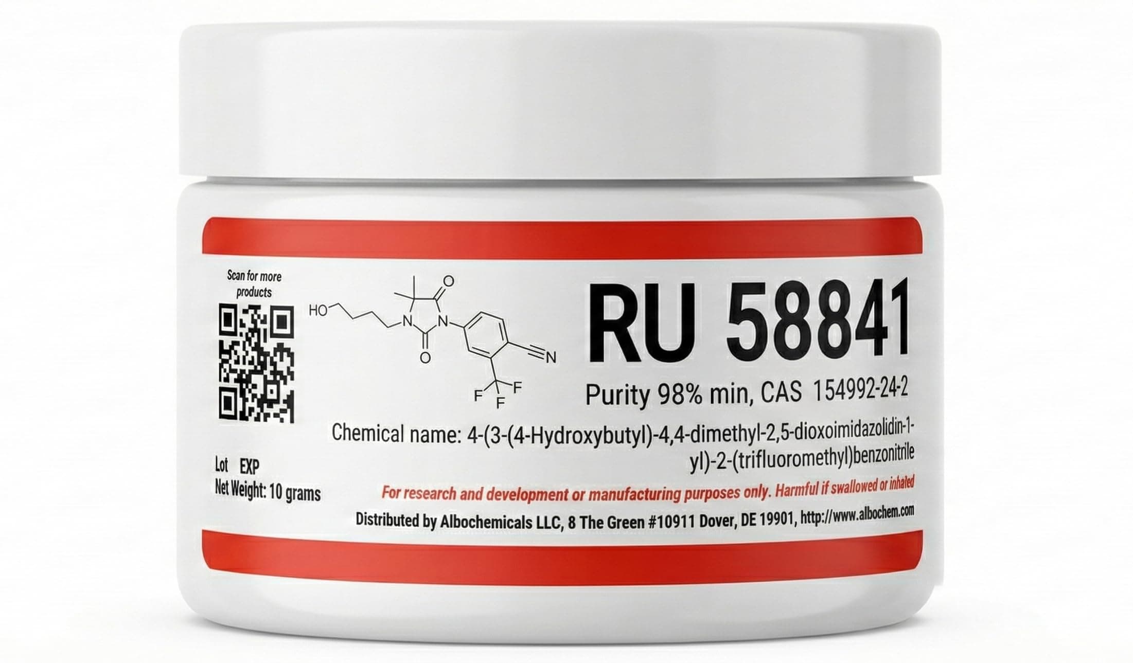 - RU58841 Powder, 10 Grams