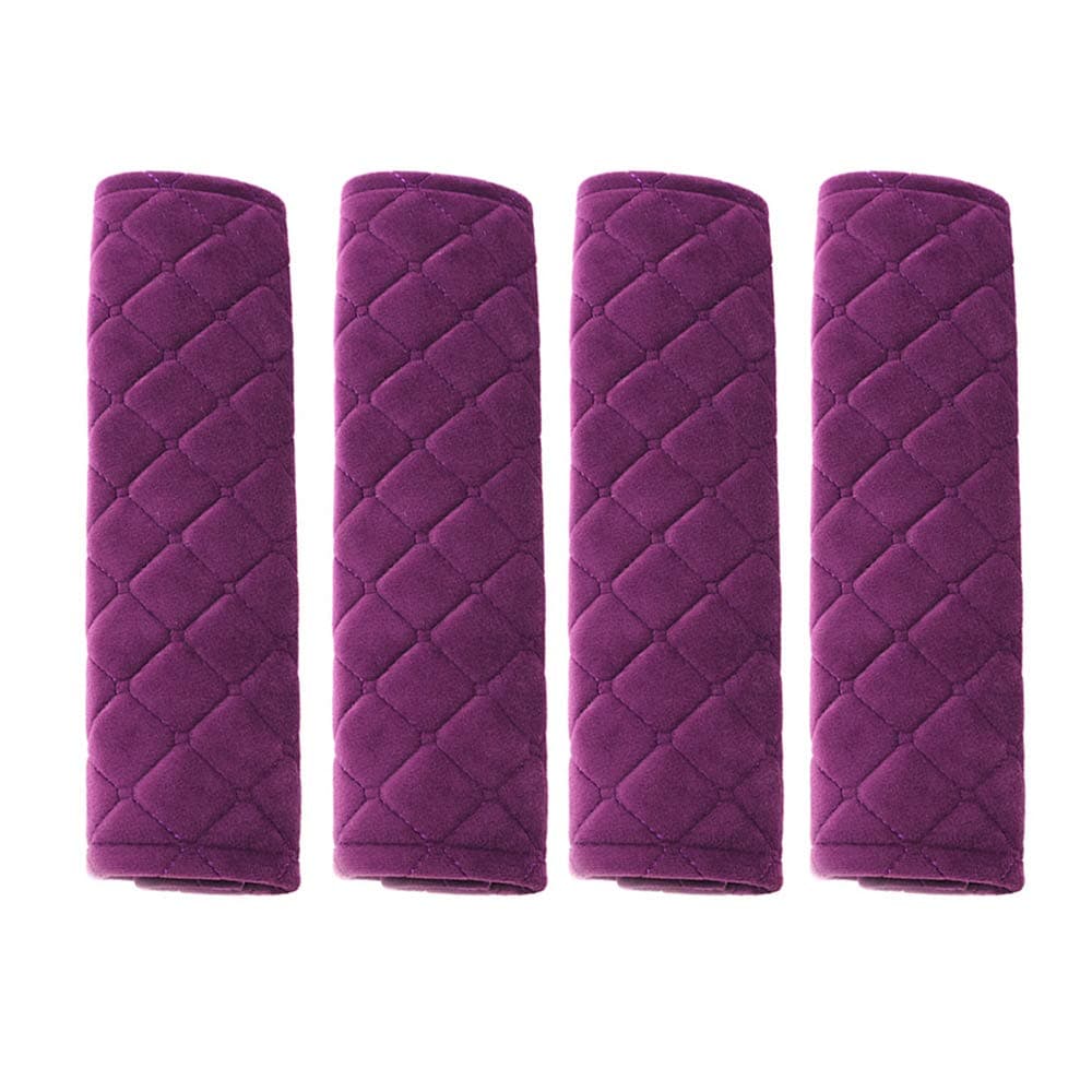 Aoderda4 Pack Car Seat Belt Pads Seatbelt Protector Soft Comfort Seat Belt Shoulder Strap Covers Harness Pads Helps Protect Your Neck and Shoulder (purple)