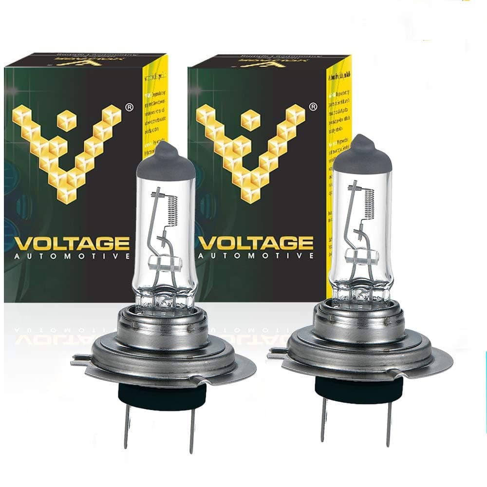 Voltage Automotive H7 Halogen Bulb (Pair) - Standard Replacement For High Beam Low Beam Driving Fog Lights
