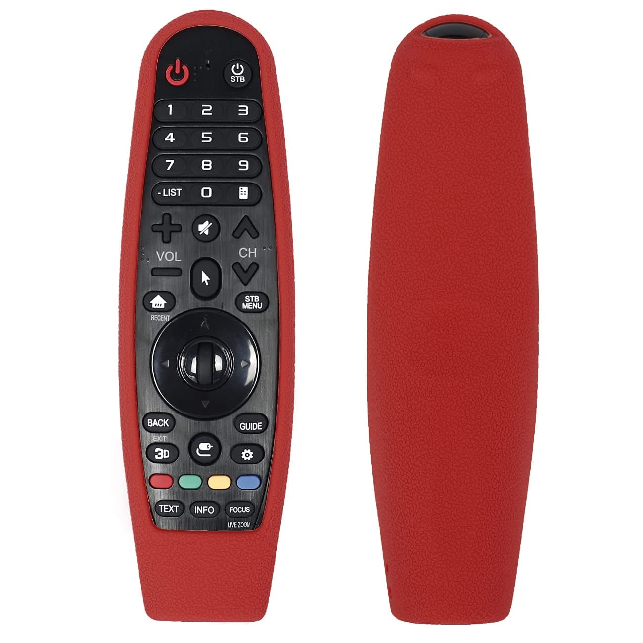 NC Protective Silicone Remote Case for AN-MR19BA AN-MR18BA AN-MR600 AN-MR650 AN-MR20GA LG Magic Remote Case Remote Cover for LG 3D Smart TV Magic Remote Cover (Red)