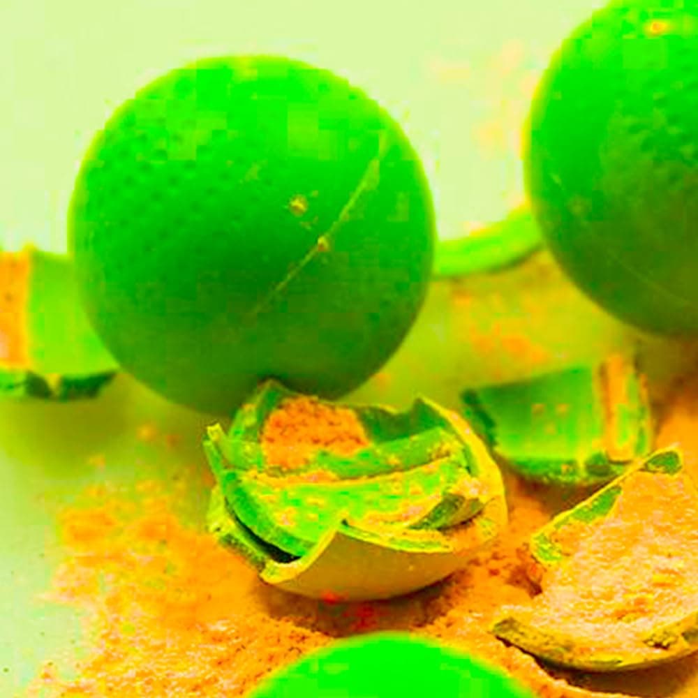 20 X Riot Balls Projectiles -Maximum Stopping Power Non-Lethal Pepper Spray & Tear Gas Blend Balls - Non Lethal Self Defense Projectile Rounds for Byrna Launchers, 0.43 Caliber - (20 Count)