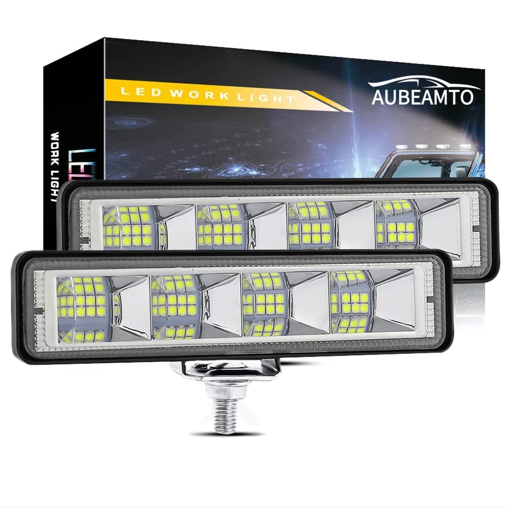 6 Inch ATV LED Light Bar,2Pcs High Bright 12,000lm Offroad Fog Light 72W LED Pods 6000k White Flood Beam Work Light Driving Lights for 12V/24V Trailers Buggys Motorcycles Pickup SUV UTV