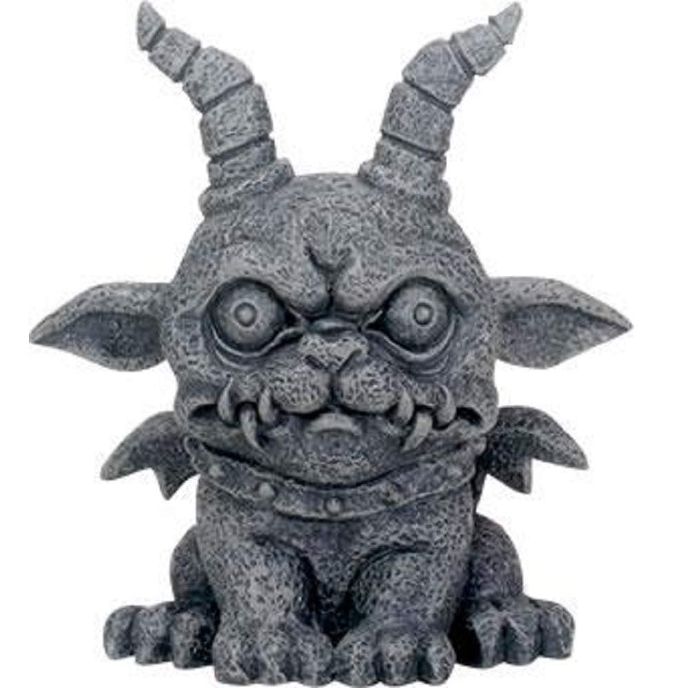 SUMMIT COLLECTION 3.75 Inch Medieval Dark Grey Winged Gothic Gargoyle Guardian Agamon Desk and Shelf Decoration