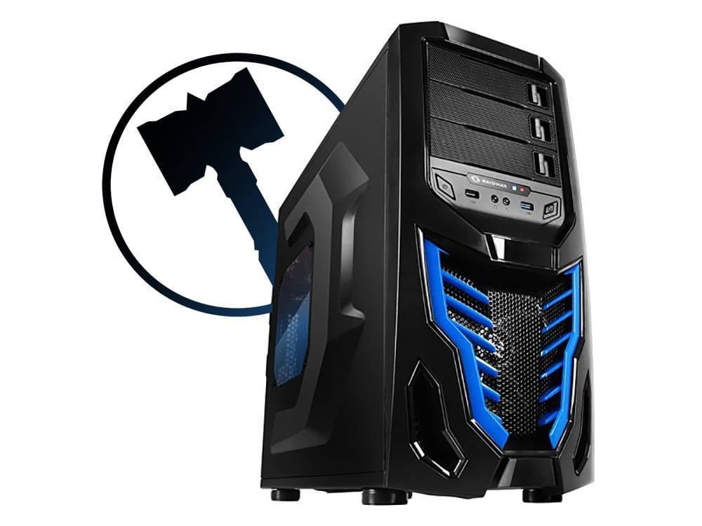 Ironside Minion Advanced - Budget Gaming PC Blue Desktop 5 Year Warranty AMD Quad Core, GTX 950 2GB, 2TB, Windows 10