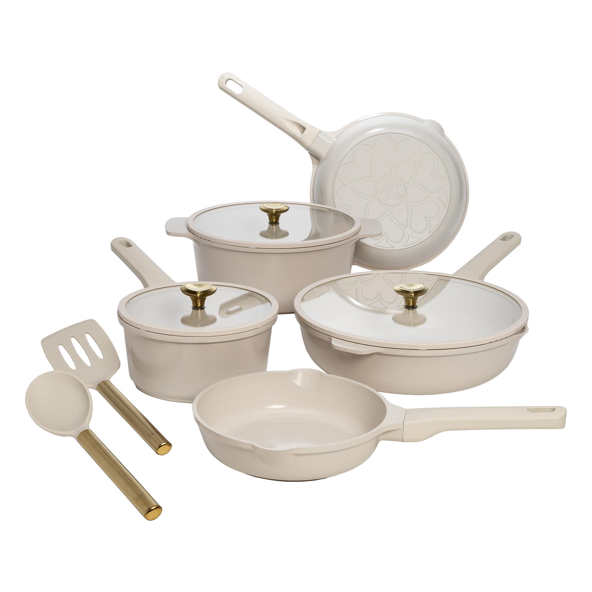 Cast Aluminum Cookware Set, Cream