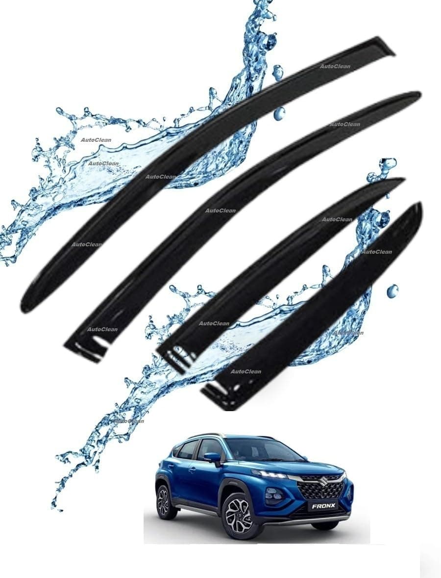 Autoclean Car Window Door Visor Rain Guard Side Wind Deflector Unbreakable Injection Moulded Compatible for Maruti Fronx All Variants (4 Pieces Set)