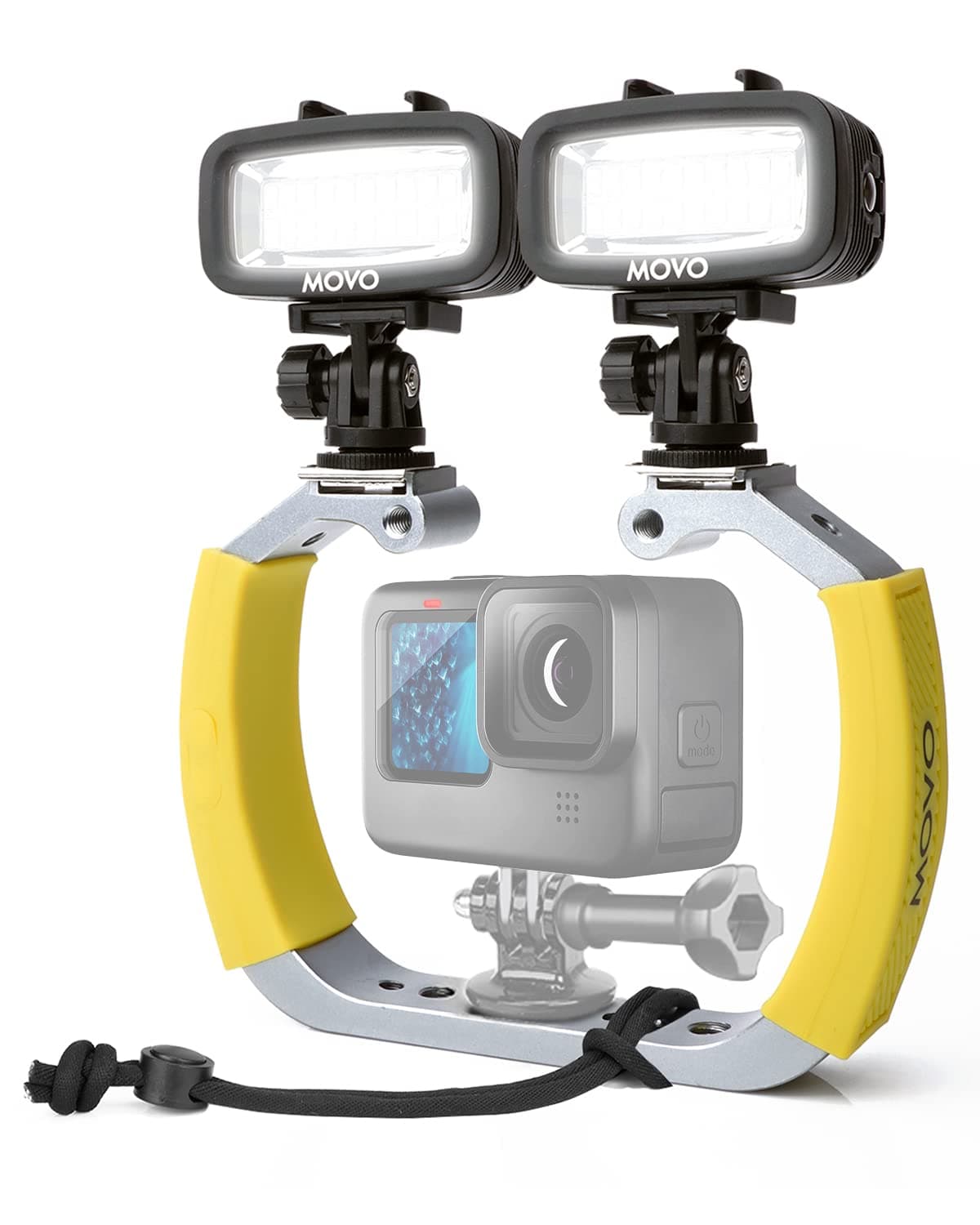 DiveRig3 Diving Rig Bundle with 2 Waterproof LED Lights - Compatible with GoPro HERO3-HERO8 and DJI Osmo Action Cam - Scuba Accessories