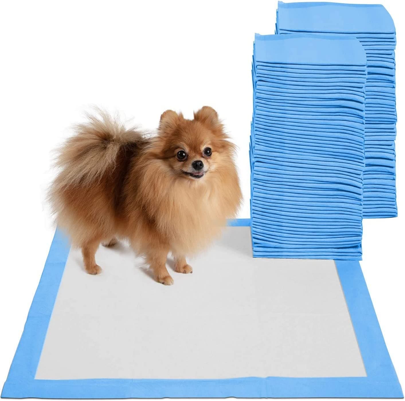 Mumoo Bear 100Pcs Pet Pee Pads Disposable Absorbent Quick Drying Pads For Potty Training 45 X 33Cm, Blue,S