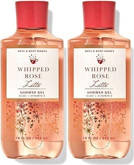 Bath & Body Works and Whipped Rose Latte Shower Gel Gift Sets 10 Oz 2 Pack (Whipped Rose Latte)