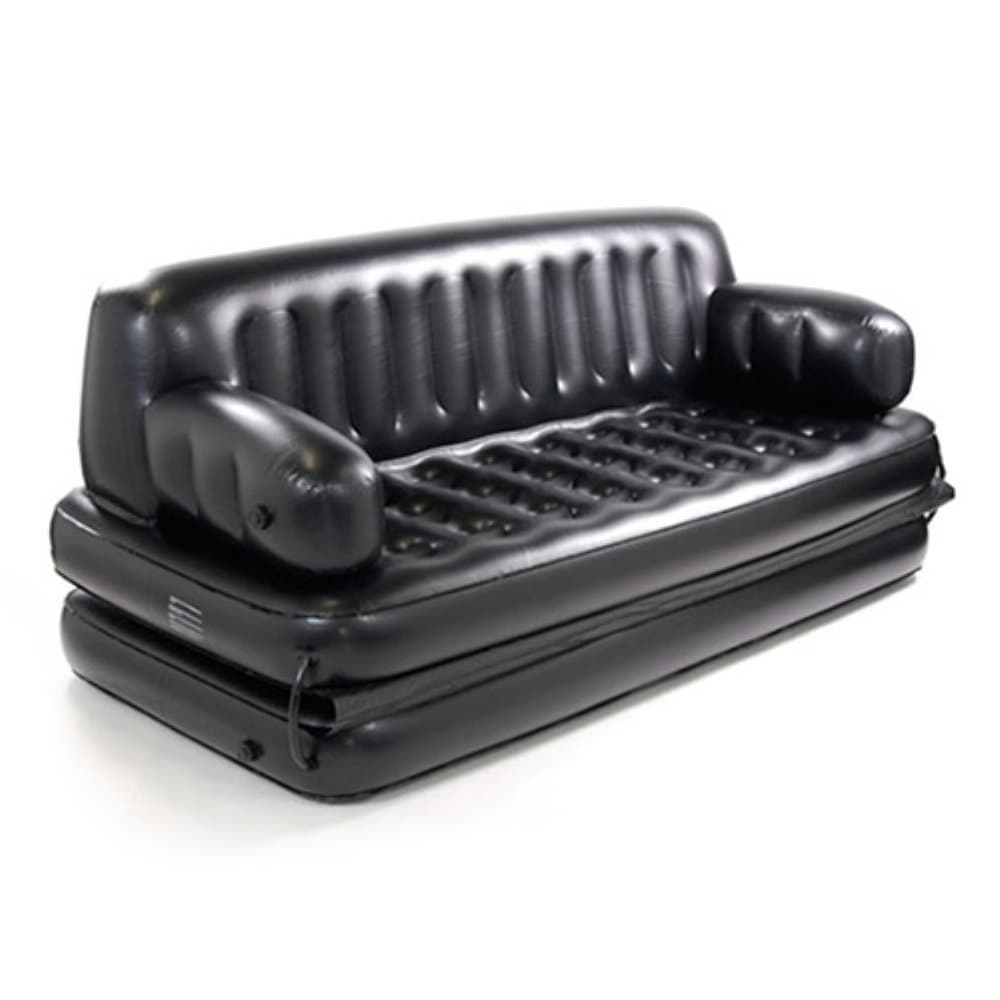 King Sized 5 x 1 Inflatable Sofa Bed, Black