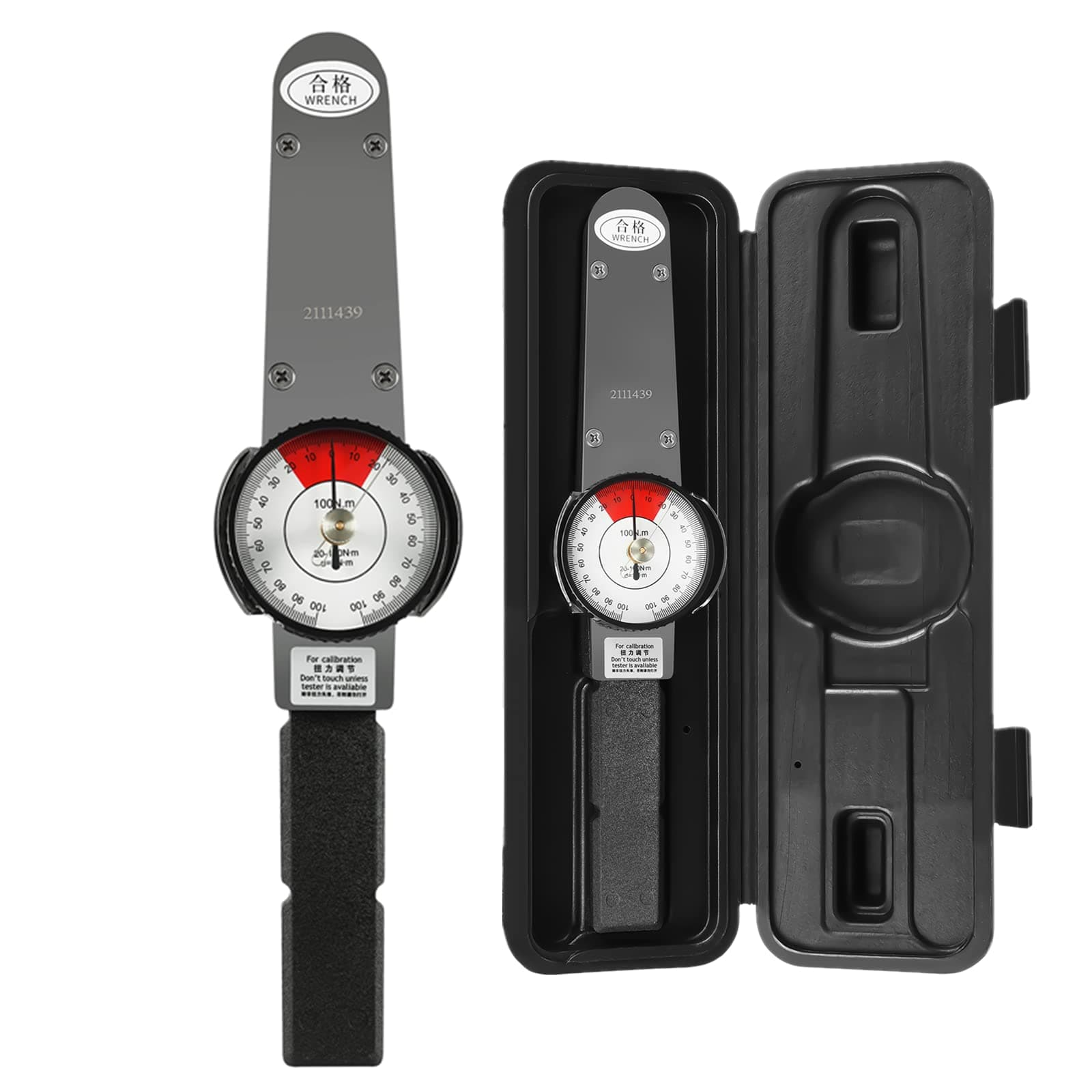 Dial Indicator Torque Wrench Indicating Torquemeter 1/2" Drive 0-100 Nm High Precision Torque Meter Professional Measure Tool, ± 3% Accuracy
