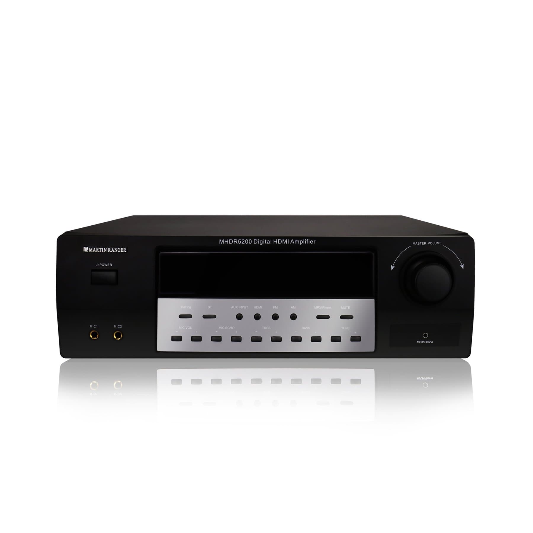 HDMI (2160P/4K) ARC 5.2 Channel Receiver Wireless Bluetooth 420 Watts Digital Power Amplifier with RCA, AUX, Mic w/Echo, Remote - for Subwoofer Speaker VFD Display