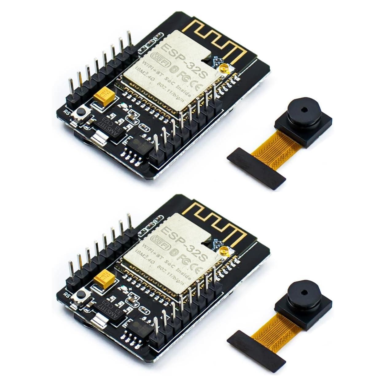 2Pcs ESP32-CAM Wireless WiFi+Bluetooth Development Board with Camera Module OV2640 Compatible with Arduino