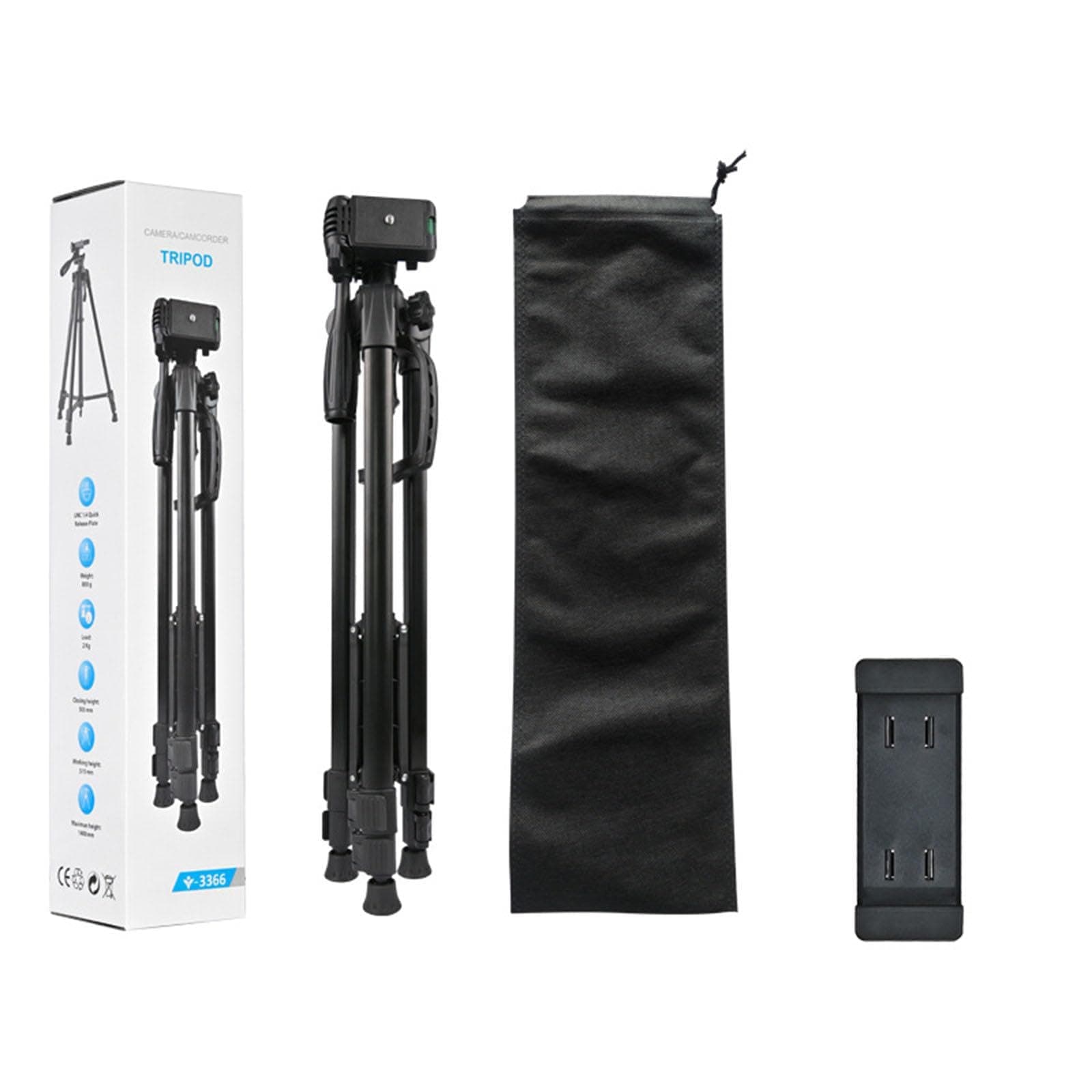 Edtech Projector Tripod, Foldable Stand Bracket with Tripod Tray Travel Phone Tripod Stand with Phone Holder and Travel Bag for Indoor, Outdoor Use