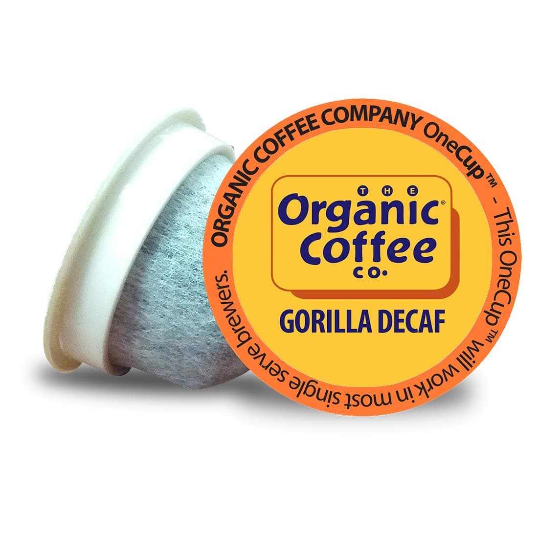 Compostable Coffee Pods - Gorilla Decaf (80 Ct) K Cup Compatible including Keurig 2.0, Medium Roast, Swiss Water Processed, USDA Organic
