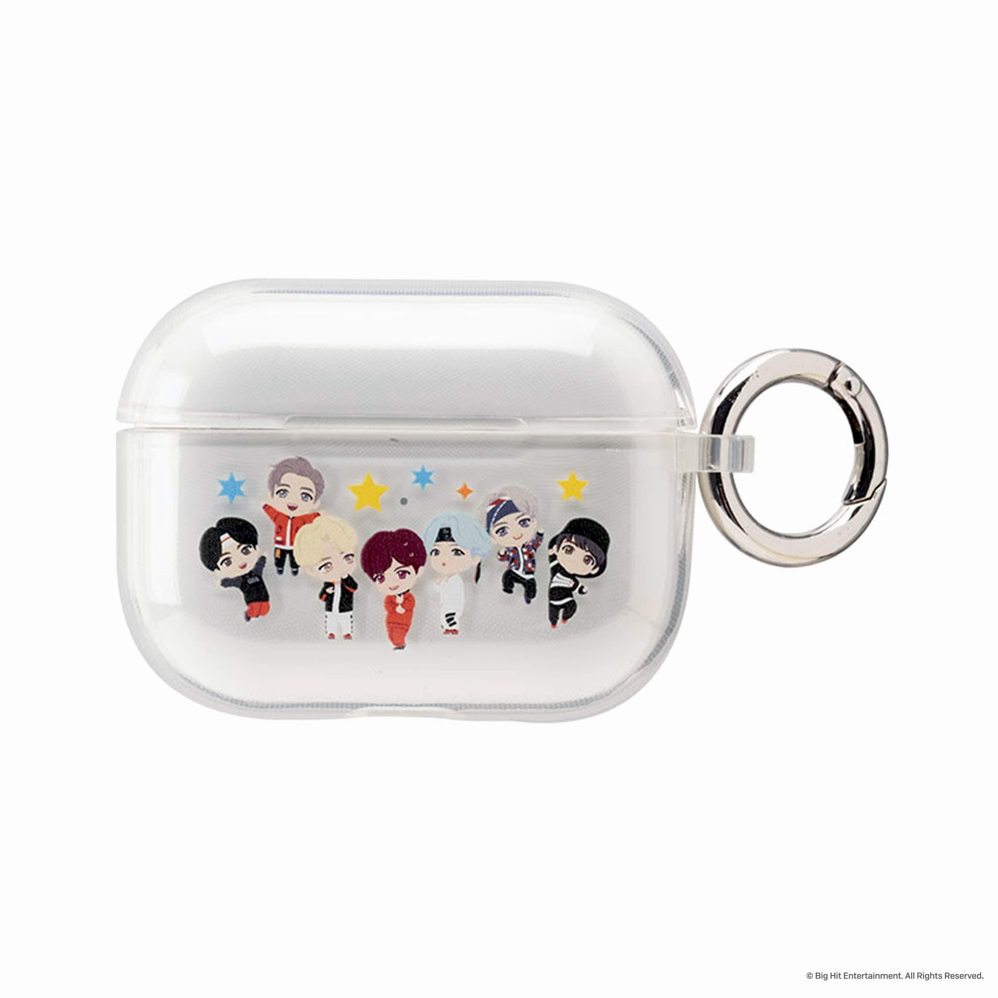 iFace TinyTAN Cute AirPods Pro Case - [Group - Circle] Clear Silicone Protective Cover [Carabiner Clip Included] [Wireless Charging Compatible]