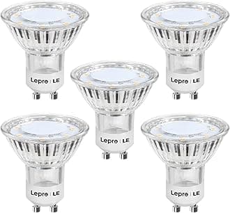 Lepro GU10 LED Bulbs, Warm White 2700K LED Light Bulbs, 35W Halogen Spotlight Equivalent, 3W Energy Saving GU10 Bulbs, 250lm, 100° Beam Angle, Non Dimmable, AC 220-240V, Pack of 5