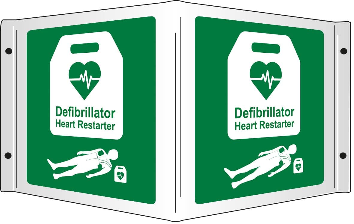 Safety First Aid Group Group AED 3D Projecting Sign, 35x20cm