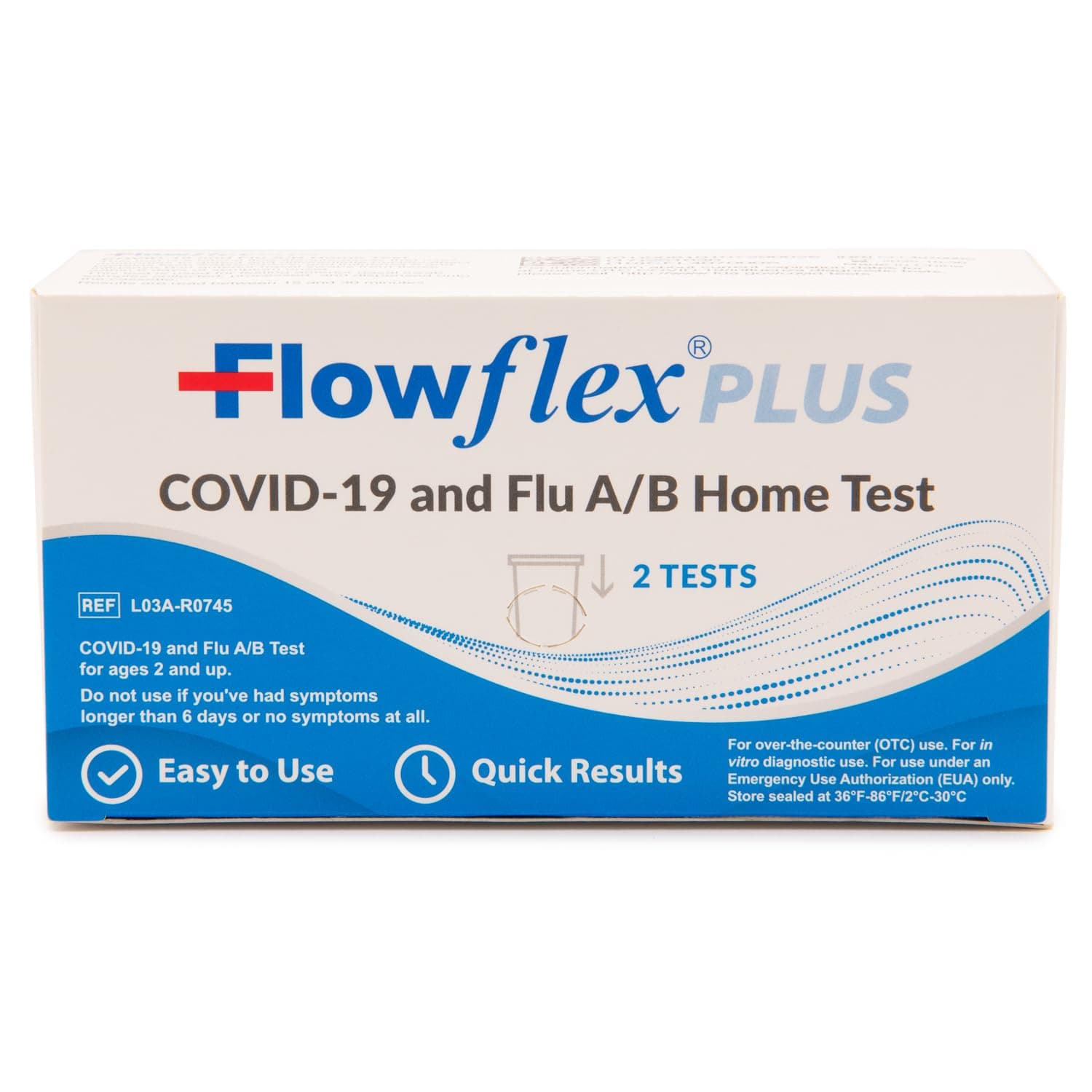 COVID & Flu Home Test by Flowflex Plus, Rapid Results in 15 Minutes, Trusted OTC COVID-19 & Flu A/B Testing Kit, FSA and HSA Eligible, Easy to Use & No Discomfort, 1 Pack 2 Tests