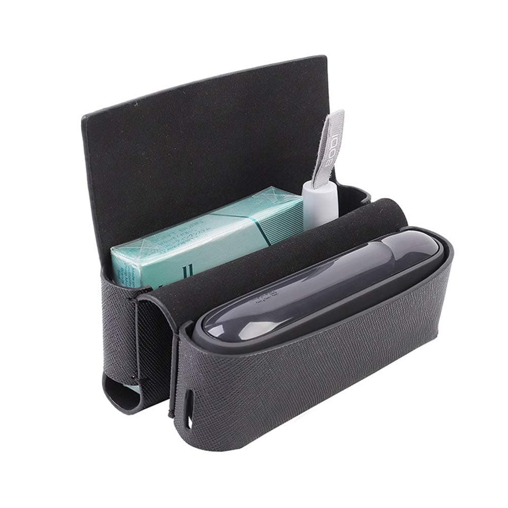 Jaxbo Electronic Cigarette Pouch, Cigarette Case - Electronic Cigarette Carrying Case Box with Classic Cross Grain Material - Best Gift for Father & Husband, Black