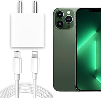 The Black Store Original 20W Fast Adapter & Cable for iPhone 14/14 Pro/14 Pro Max/14 Mini/13/13 Pro/13 Mini/13 Pro Max/12/ 12Pro/12 Mini/ 12 Pro Max /11/11 Pro/11 Pro Max (Adapter and Cable), White