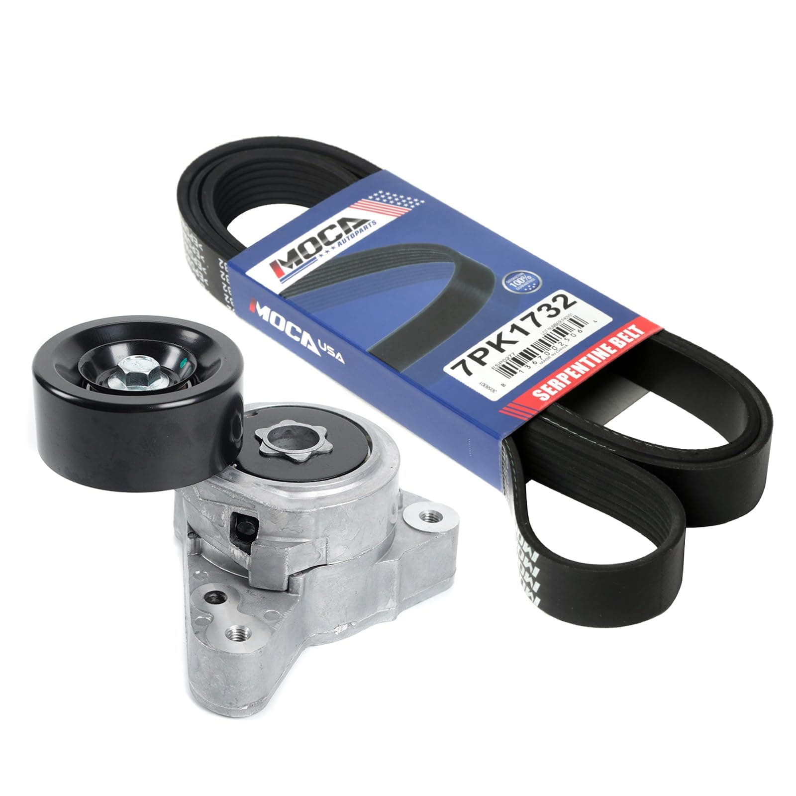 MPLUS Serpentine Belt Component Kit fits 2002-2006 for Honda CR-V All Models 2.4L 2354CC 144Cu. In. l4 GAS DOHC Naturally Aspirated