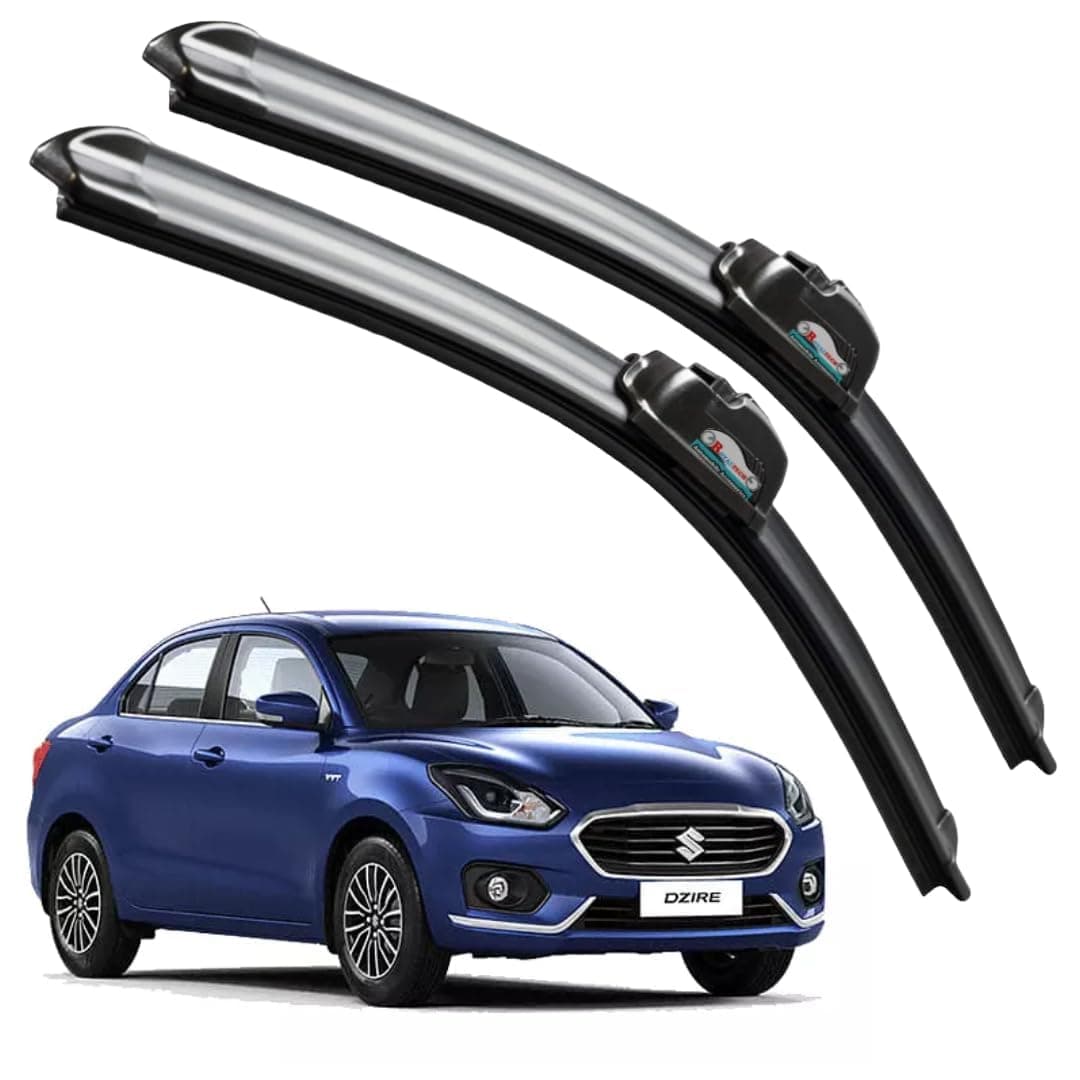 CARNYX Frameless Windshield Wiper Blades, Front Car Wipers Set of 2, Noise-Free, Durable Performance Compatible with (Swift Dzire (2017-Till Date) (D-21,P-19))