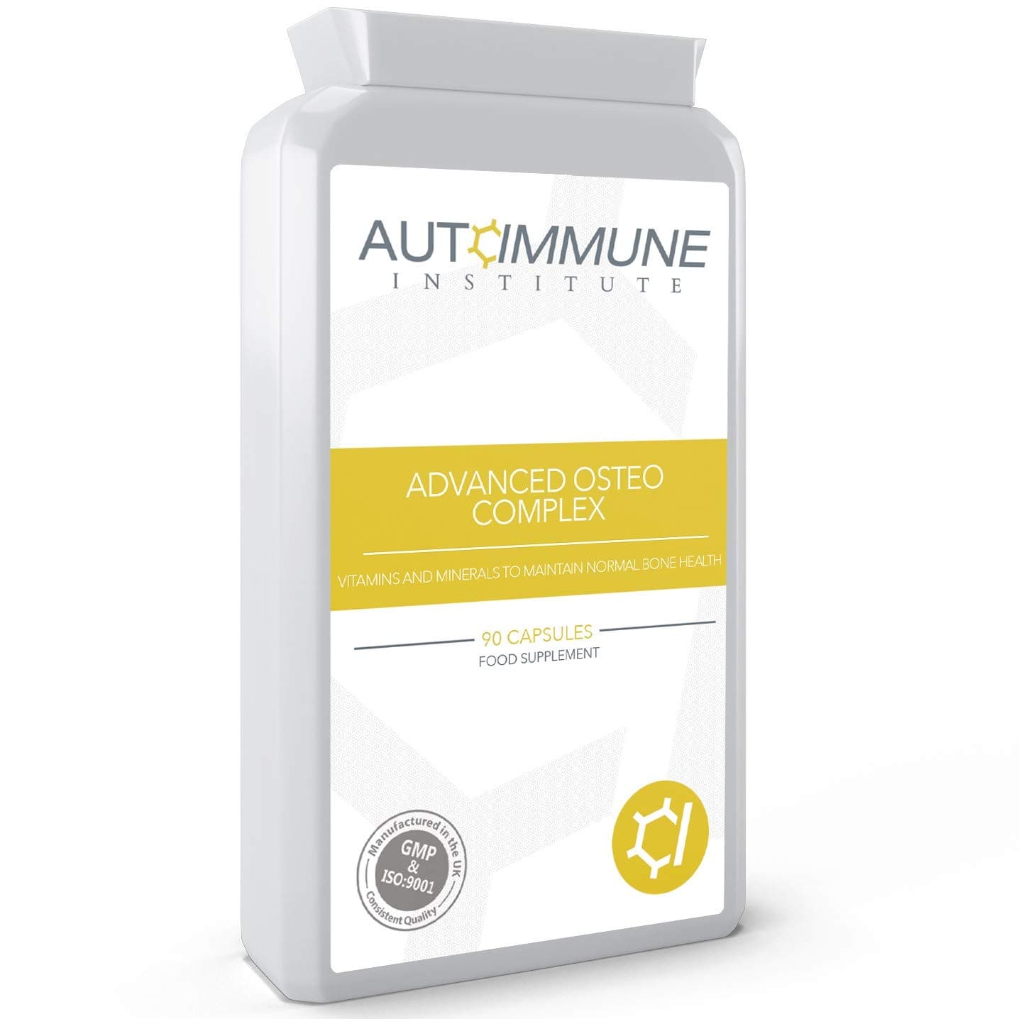 Autoimmune Institute Advanced Osteo Complex Supplement for Bone Health Support. 90 Tablets. Made in The UK. Contain Calcium, Magnesium, Vitamin D, Zinc and More