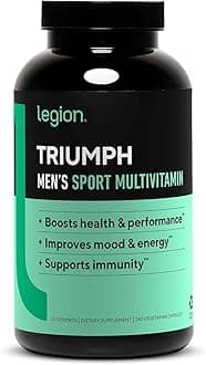 Triumph Men's Sport Vitamin - Complete Multivitamin for Men - Daily Vitamins for Men to Boost Health and Performance - Men's Multivitamin with 21 Vitamins & Minerals - 30 Servings
