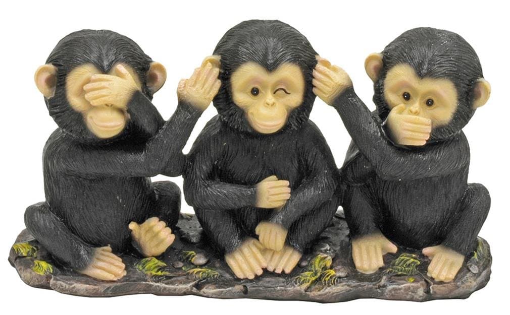 SEE, HEAR AND SAY NO EVIL MONKEY MONKEYS FIGURE FIGURES FIGURINE