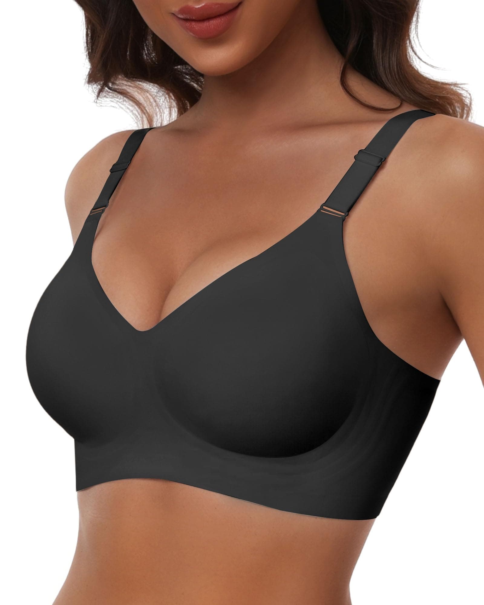 Wireless Push Up Full Coverage Bra for Women Seamless Bras with Soft Support Comfort T Shirt Bralette