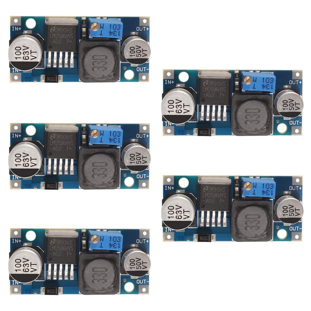 5PCS LM2596HVS DC-DC Step Down 48V Input Adjustable Buck Converter Power Module 4.5-53V Step Down Voltage Switching Regulator Electric Vehicle Power Supply Module