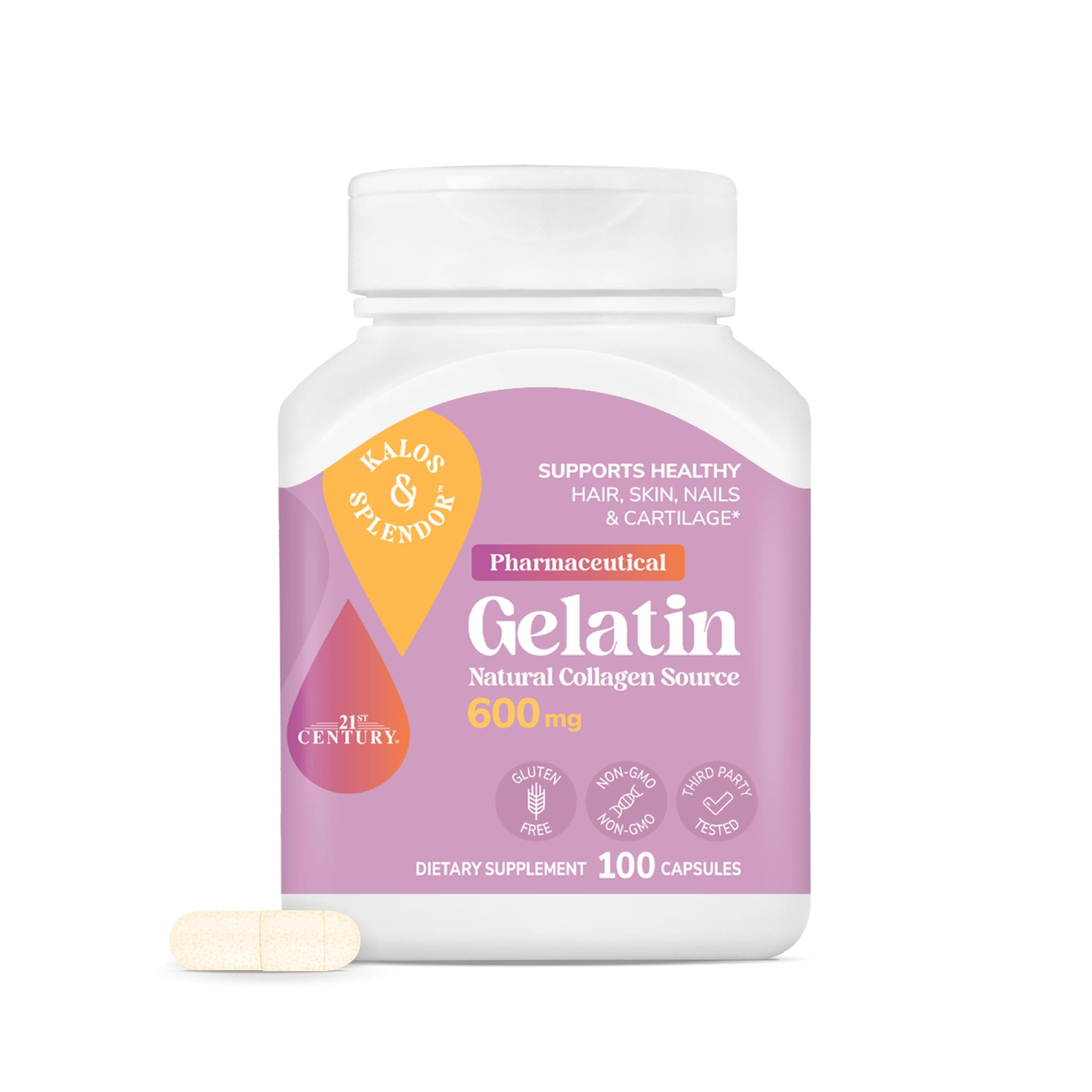 Gelatin 600mg, 100 Capsules