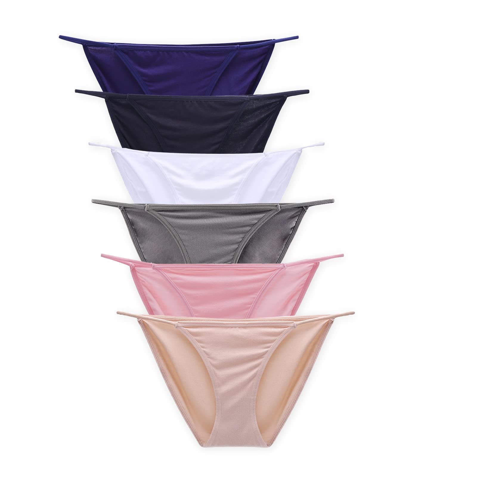 Women's Low-Rise String Bikini Panty Stretch Briefs