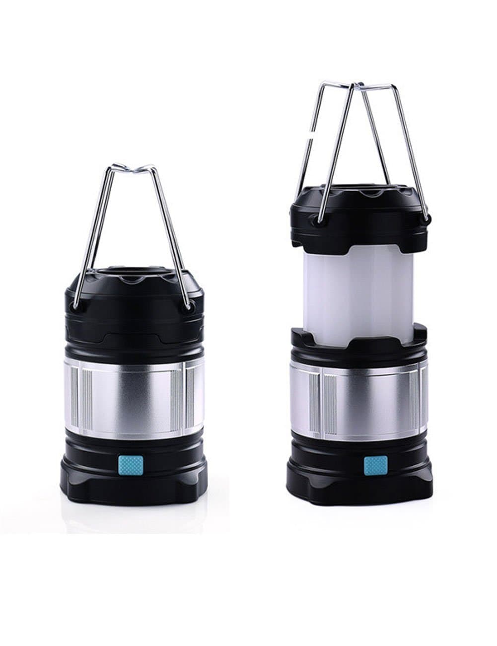 2 Pack USB Rechargeable High Bright LED Outdoor Lantern Flashlights with Batteries Magnet Base for Hiking, Reading, Camping, Fishing, Emergency