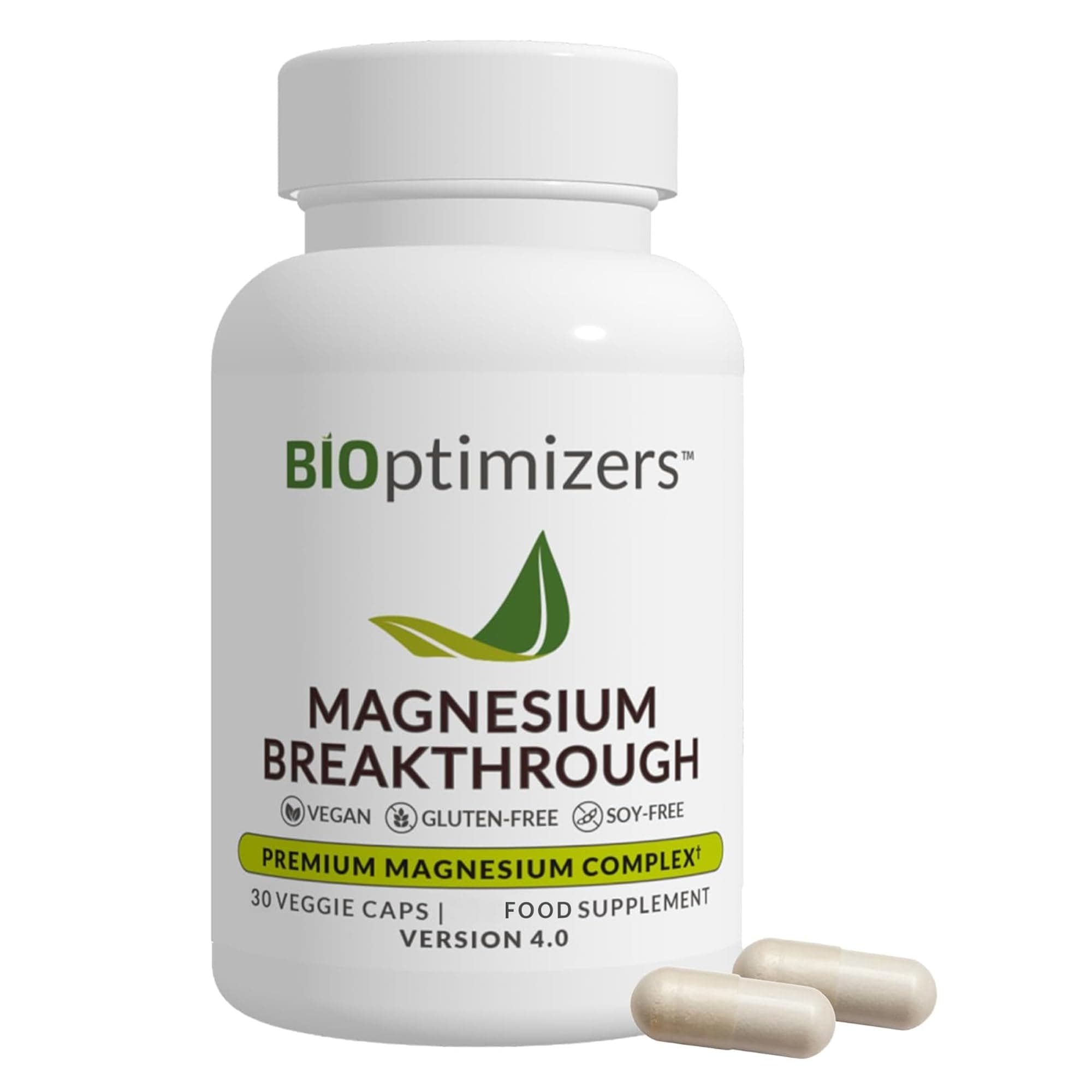 BiOptimizers Magnesium Breakthrough - version 4 -Natural Sleep and Brain Supplement - 30 caps