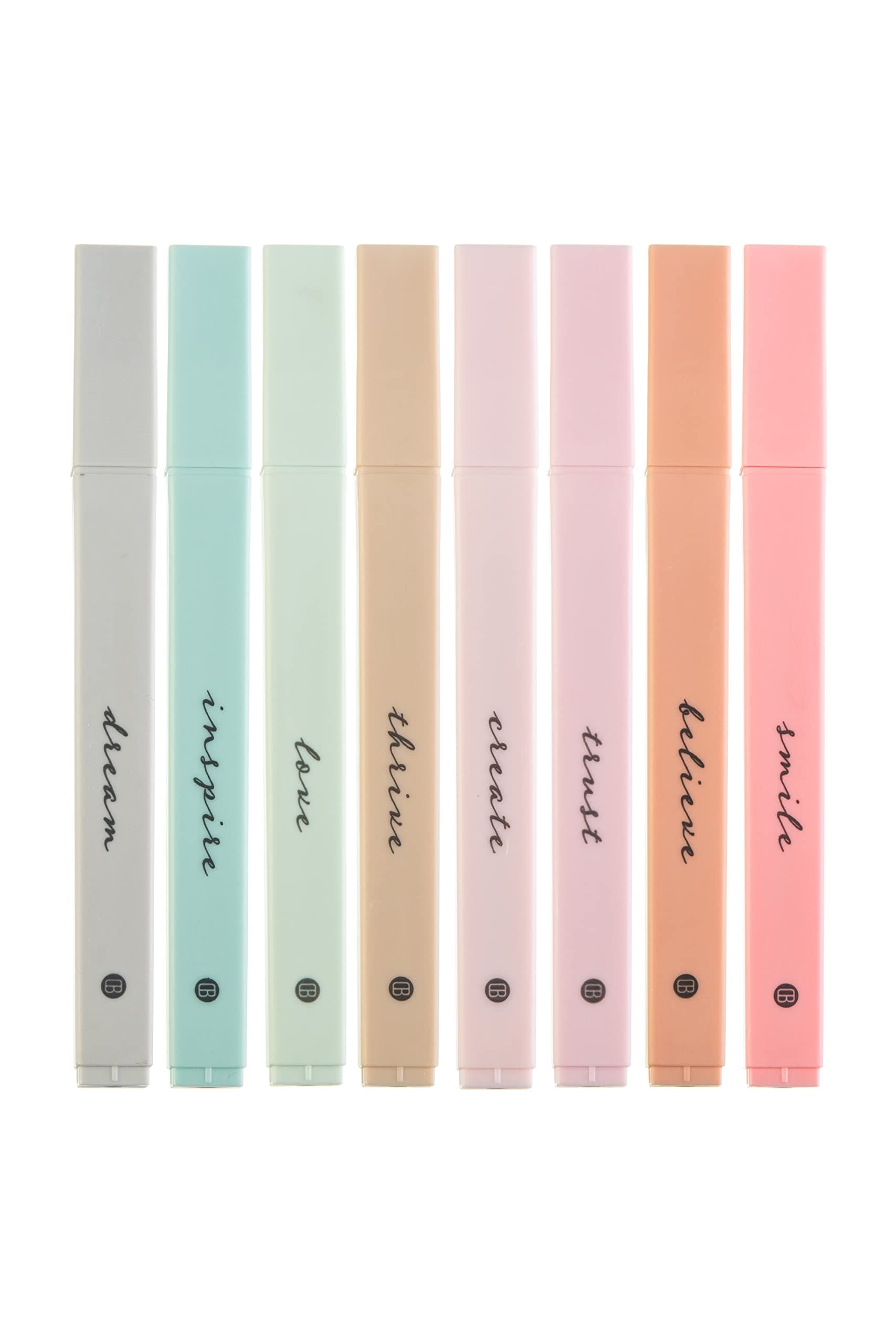 DIVERSEBEE Bible Highlighters with Soft Chisel Tip, 8 Pack Assorted Colors Pens No Bleed, Quick Dry, Cute Aesthetic Markers, Bible Study Journaling Supplies and Accessories (Boho)