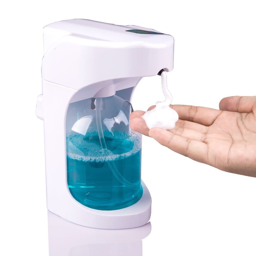 Automatic Touchless Foam Soap Dispenser Sensor/Foam Pump for Bathroom and Kitchen on Countertops ,Homemade Foam Mounted Shampoo/Dishwashing Liquid/ Lotion 500ML(white)