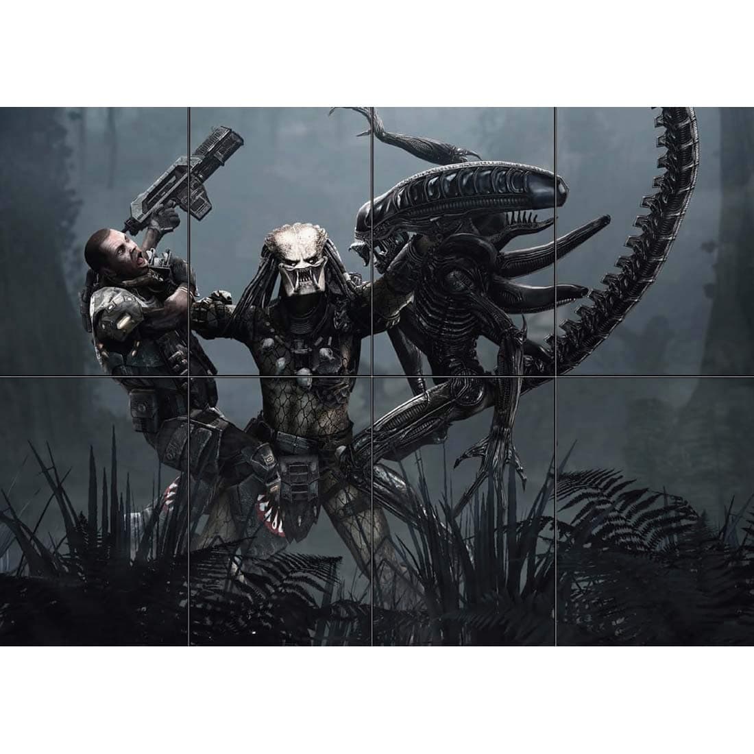 Doppelganger33 LTD Aliens Vs Predator 2 Wall Art Multi Panel Poster Print 47x33 inches