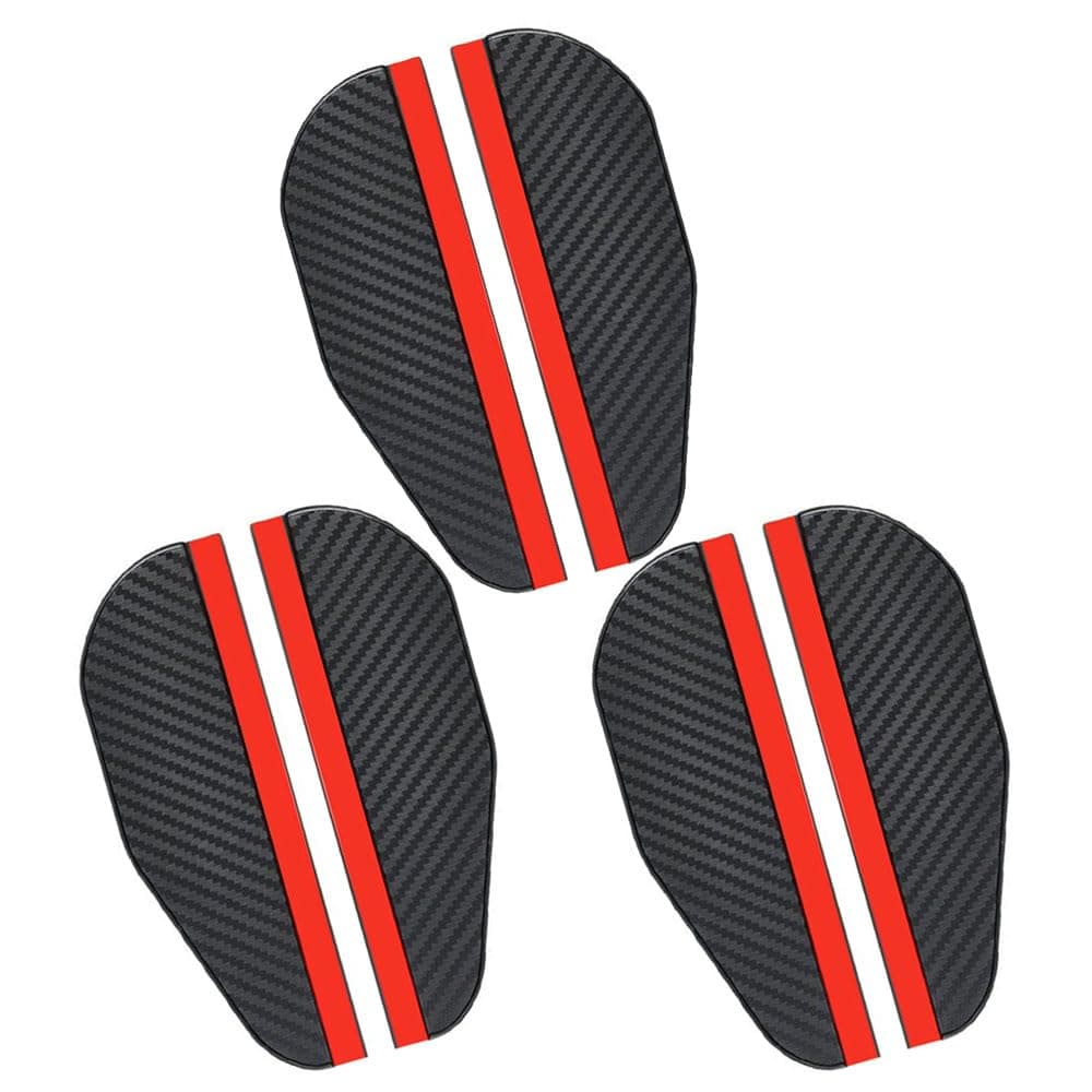 Car Rear View Mirror Rain Visor Guard, Auto Side Mirror Rain Eyebrow Cover,Mirror Visor Guard for Most Car, Truck and SUV,Carbon Fiber (6Pack)