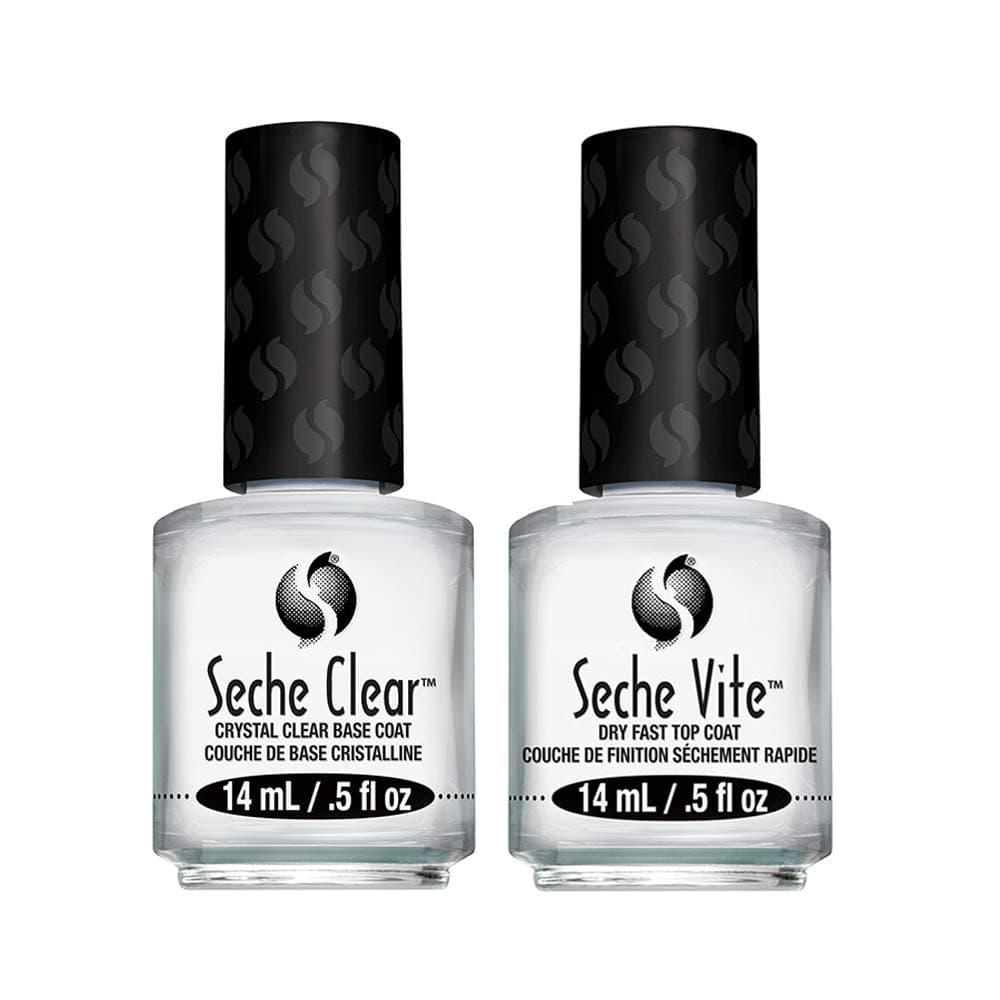 Seche Vite Dry Fast Top Coat/ Clear Crystal Base Coat Duo