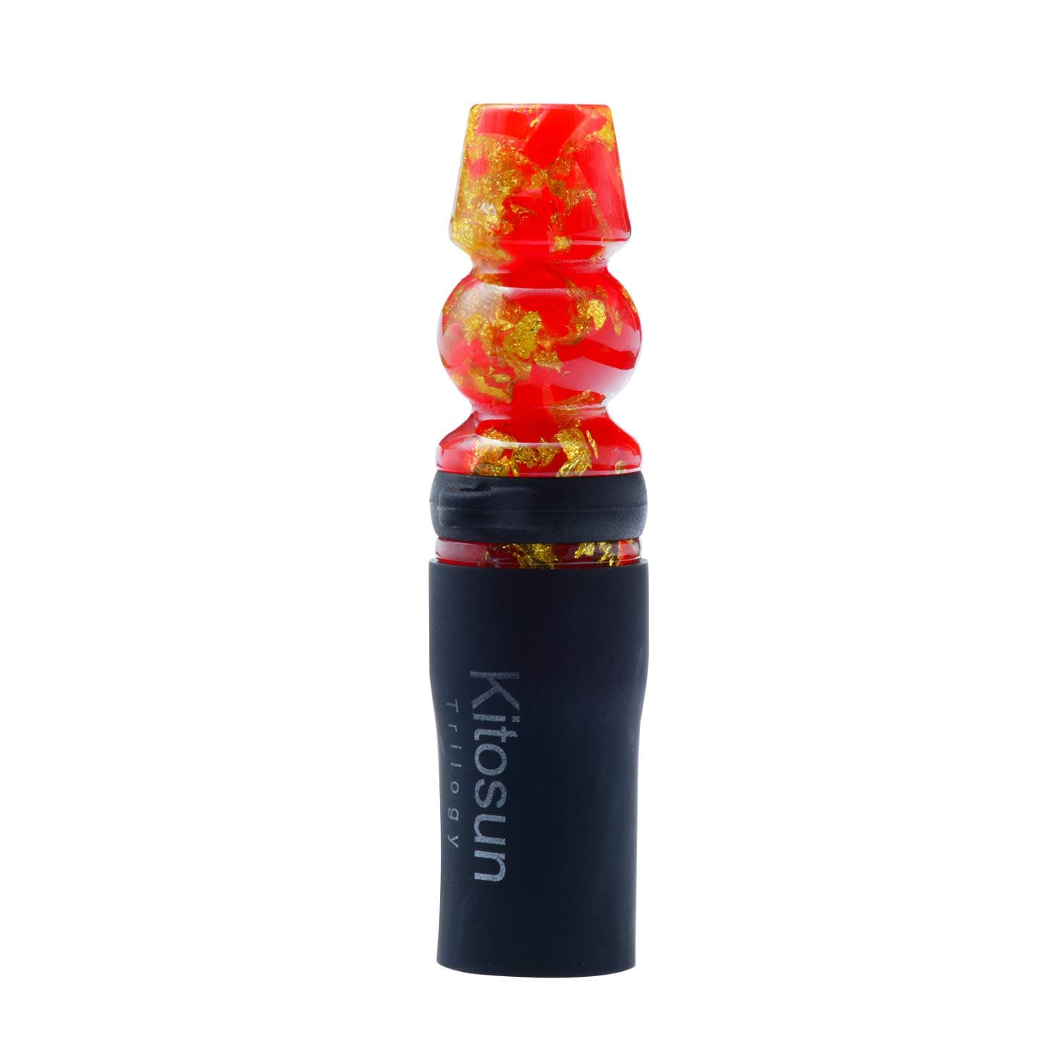 Hookah Tips Kitosun Luxury Hookah Mouth Tips Set Artistic Universal Mouthpiece with Elegant Leather Lanyard Exclusive VIP Ribbon Stand Out from Shisha Hookah Narguile Crowd (Flame Red)