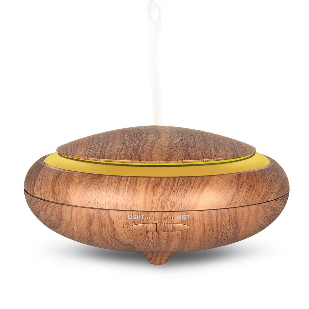 150 ml Ultrasonic Essential Oil Diffuser With Remote Control (Optional) (No Remote, Pear Wood)